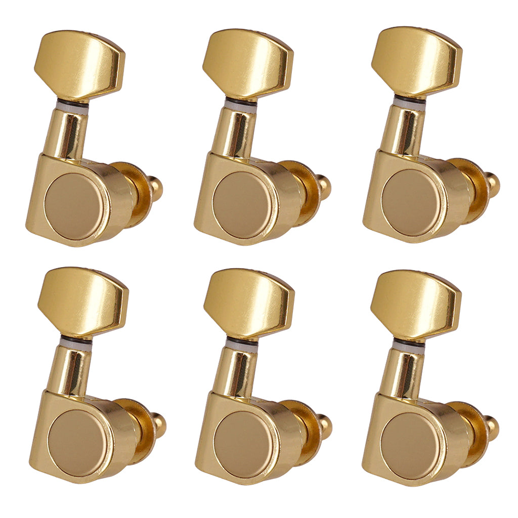 6 Pieces Electric Guitar String Button Tuning Key Tuner Pegs Closed Knobs