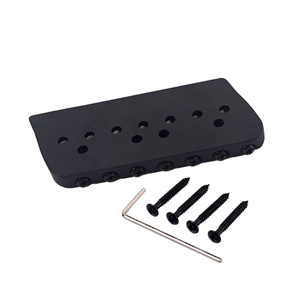 7 String Fixed Hard Tail Guitar Bridge Tailpiece for Electric Guitar Black