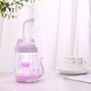 3 In 1 USB Cute Cat Air Humidifier Cool Mist Maker Mini Humidifier  Purple