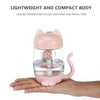 3 In 1 USB Cute Cat Air Humidifier Cool Mist Maker Mini Humidifier  Pink