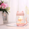 3 In 1 USB Cute Cat Air Humidifier Cool Mist Maker Mini Humidifier  Pink