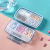 Large 8 Slot Portable Medicine Case Storage Pill Holder Box Waterproof Blue