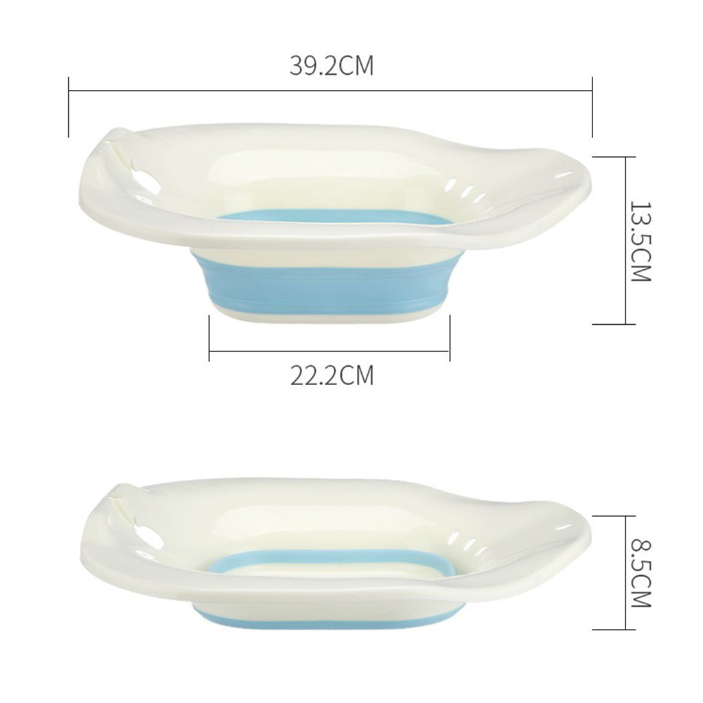 Foldable Plastic Sitz Bath Tub w/Sprayer Perineal Hemorrhoidal Relief Blue