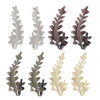 2pcs Curtain Tieback Hooks Leaf-Shaped Drapery Holder Wall Hanger Golden