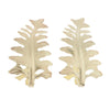 2pcs Curtain Tieback Hooks Leaf-Shaped Drapery Holder Wall Hanger Golden