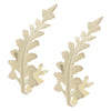 2pcs Curtain Tieback Hooks Leaf-Shaped Drapery Holder Wall Hanger Golden