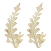 2pcs Curtain Tieback Hooks Leaf-Shaped Drapery Holder Wall Hanger Golden