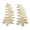 2pcs Curtain Tieback Hooks Leaf-Shaped Drapery Holder Wall Hanger Golden