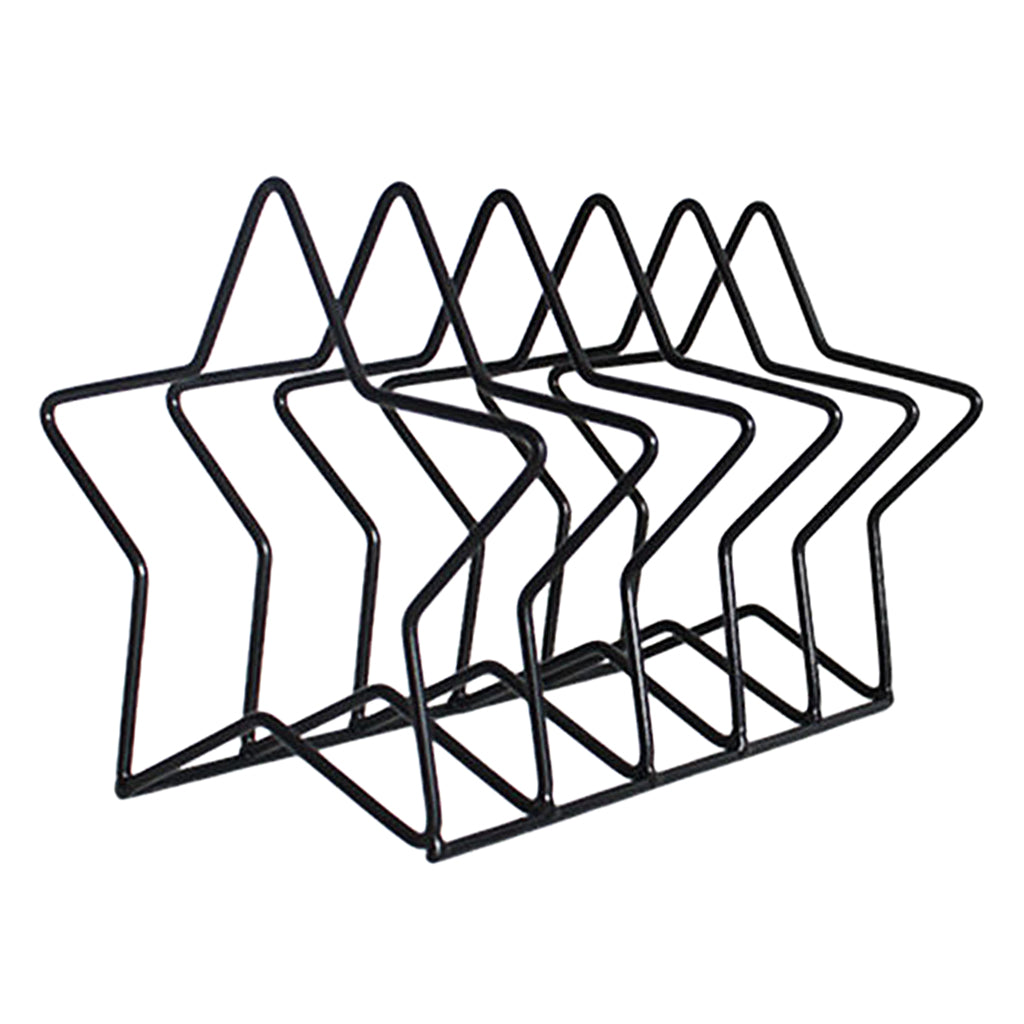 Metal Wire Desktop Storage Book Rack Magazine Newspaper Holder 5 Star