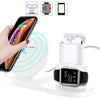 3 in1 10W Wireless Fast Charging Dock Cradle for iPhone / Apple Watch Black