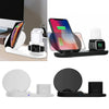 3 in1 10W Wireless Fast Charging Dock Cradle for iPhone / Apple Watch Black