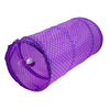 Collapsible Pop Up Cat Tunnel Two Way Play Tent Toy with Bell Purple 25x50cm