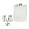 Stainless Steel Pocket Hip Flask with Cup and Funnel Silver