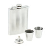 Stainless Steel Pocket Hip Flask with Cup and Funnel Silver