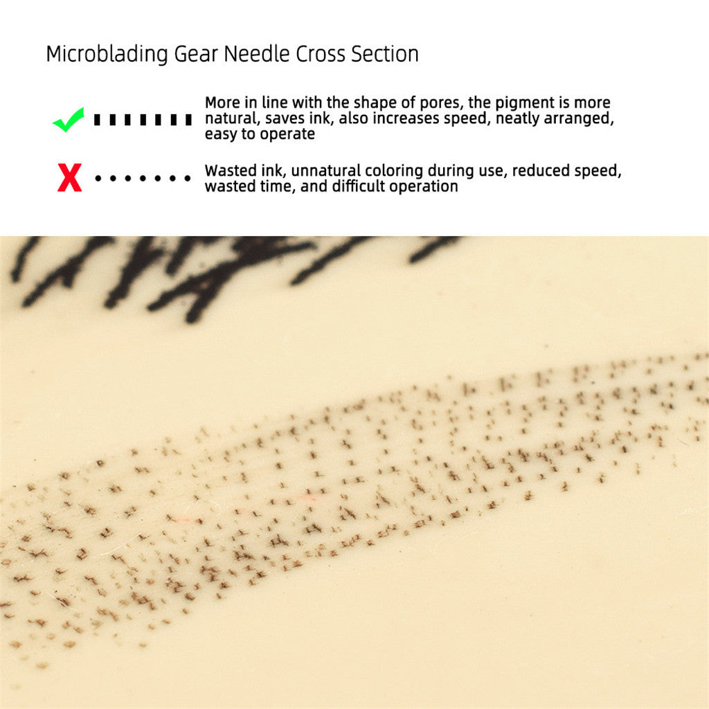 50PCS Disposable Microblading Shading Fogging Eyebrow Tattoo Roller Needles