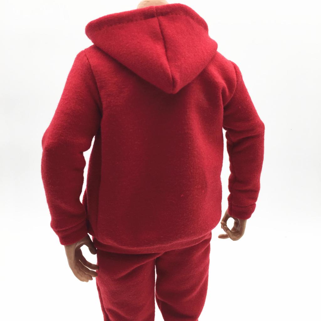 1/6 Men Hooddie Set Clothing for Phicen Figures Toy Accessories Parts red