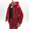 1/6 Men Hooddie Set Clothing for Phicen Figures Toy Accessories Parts red