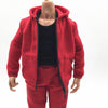 1/6 Men Hooddie Set Clothing for Phicen Figures Toy Accessories Parts red