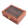 Watch Box Wooden Display Case Organizer 12 Slot Rosewood Grain