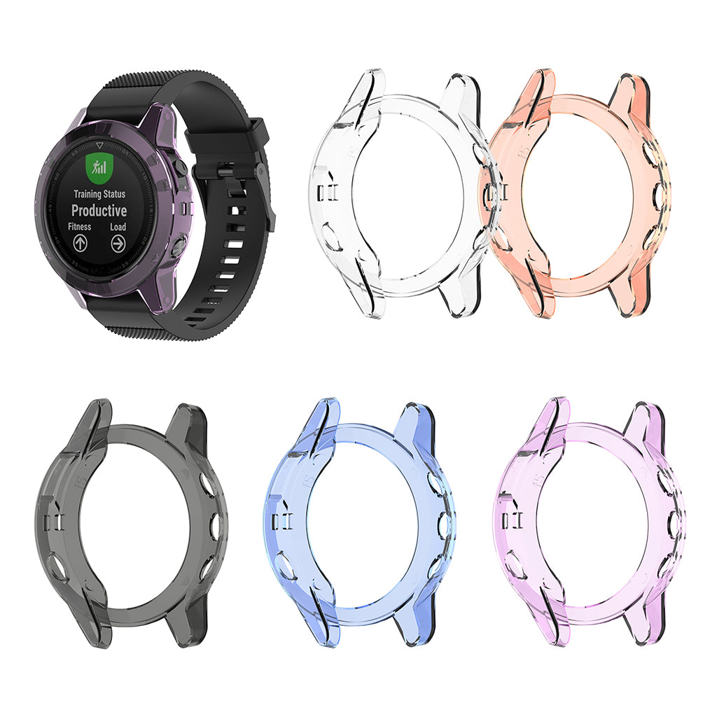 1 Piece Case Protective Cover for Garmin Watch Transparent Black