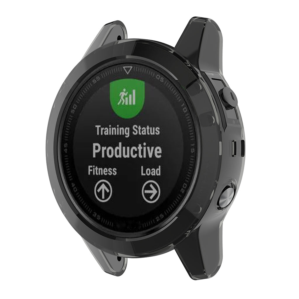 1 Piece Case Protective Cover for Garmin Watch Transparent Black