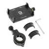 Motorcycle Handlebar Phone Holder GPS Mount+USB Charger Aluminum Alloy Black