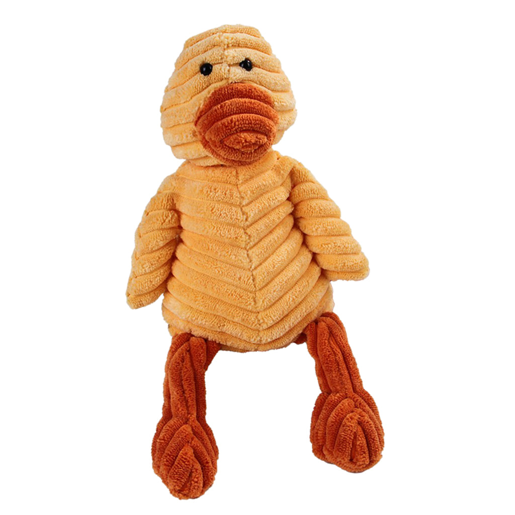 Animal Shape Corduroy Pet Toy Dog Puppy Chewing Biting Toy Duck