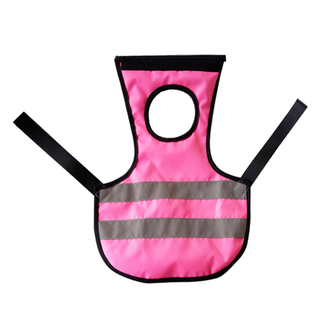 Pet Reflective Vest Chicken Poultry Hen Saddle For Poultry Chicken Rose Red