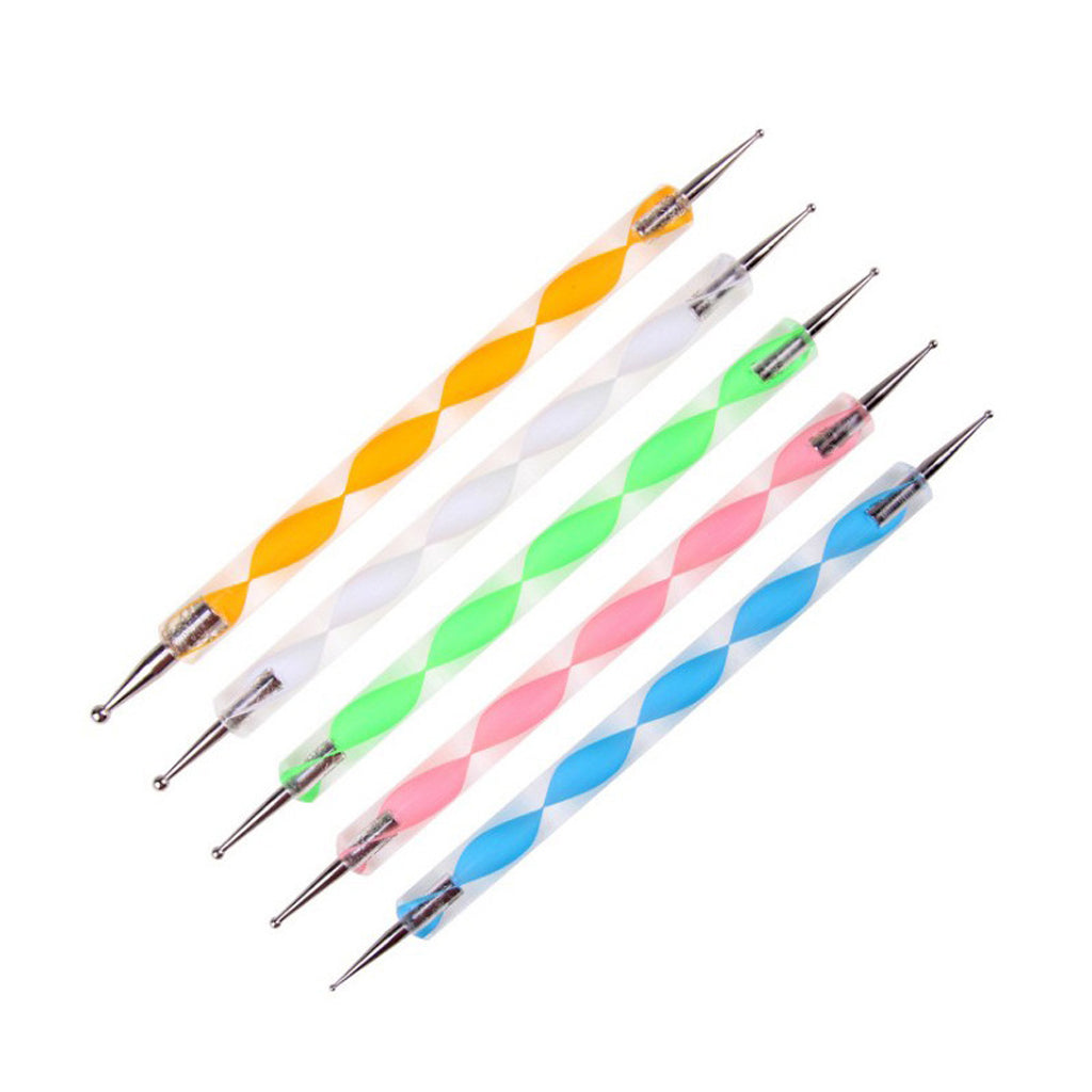 Nail Art Tool Kit Painting Brushes Dotting Pen Rhinestones Striping Tape Set