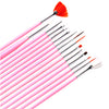 Nail Art Tool Kit Painting Brushes Dotting Pen Rhinestones Striping Tape Set