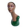 Female Mannequin Manikin Head Model Wig Jewelry Glasses Display Stand Green