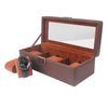 Watch Box 5 Mens Watch Organizer Jewelry Display Case Coffee