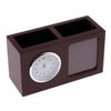 Tabletop Alarm Clock with Pen Holder Home Office Tabletop Organizer Coffee