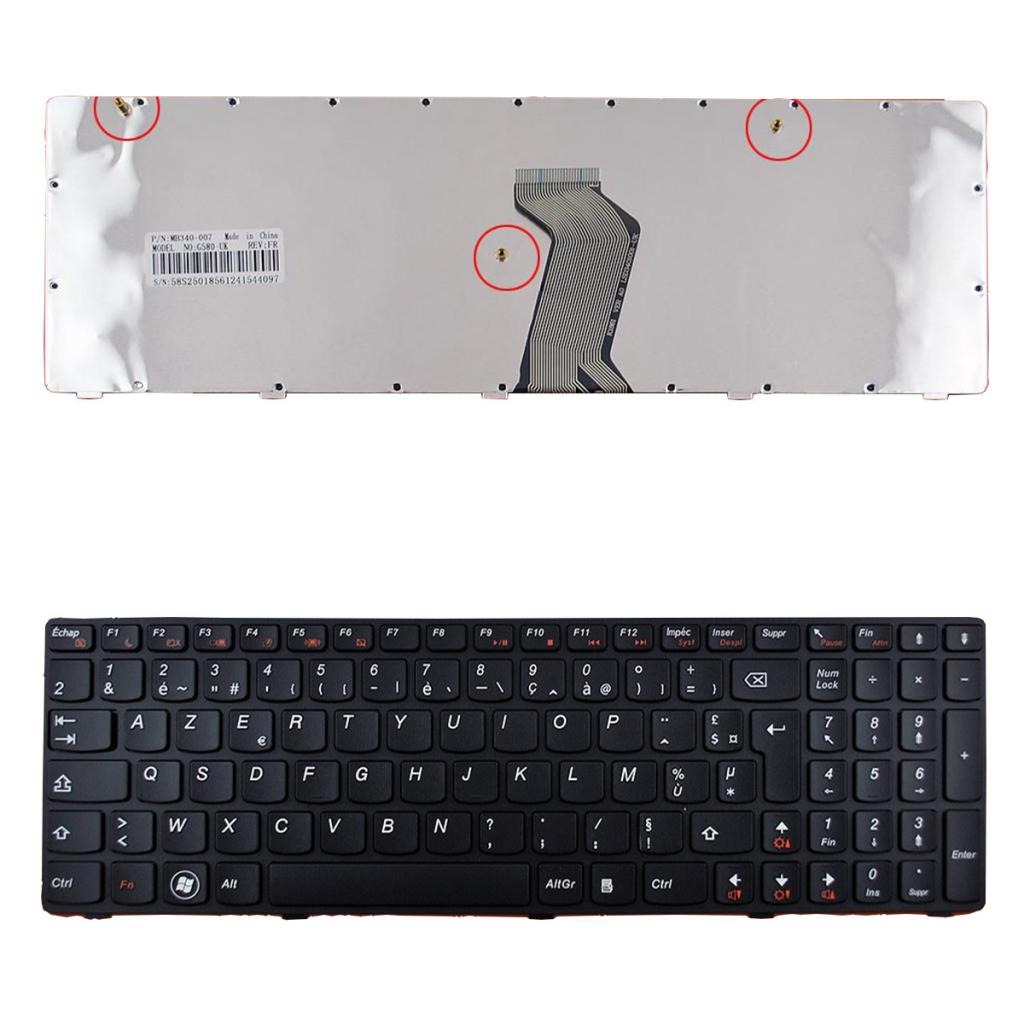 FR PC Laptop Keyboard w/ Black Frame for Lenovo G580 Z580 G580A V580A Z580A