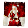 Christmas Decor Shower Curtain w/ Hooks for Bathroom Xmas Home Decoration D