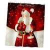 Christmas Decor Shower Curtain w/ Hooks for Bathroom Xmas Home Decoration D