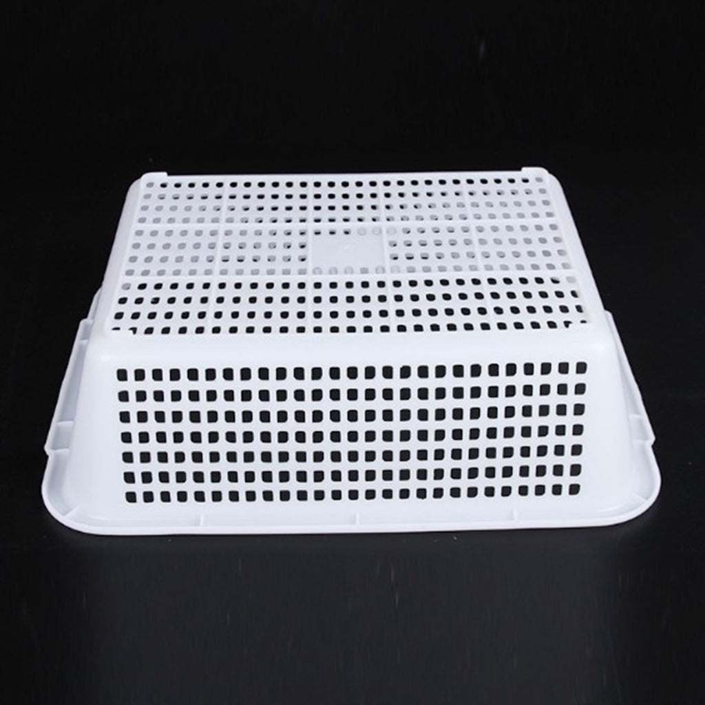 Household Storage Basket Rectangle Food Fruit Stainer Draining Bowl Colander L