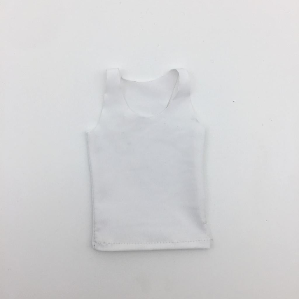 1pc 1/6 Men Sports Vest Soldier Clothing for HT Toys Accessories Parts white