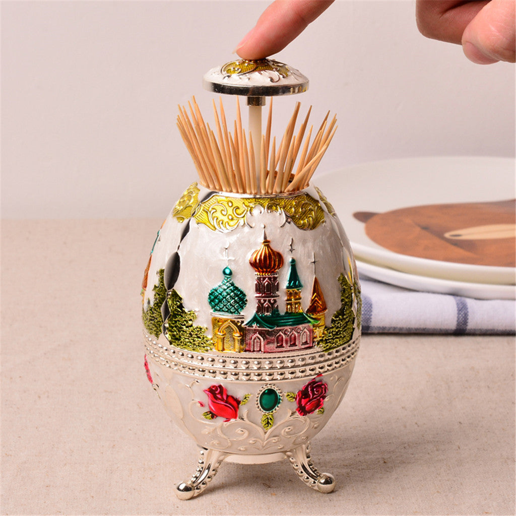 Creative Automatic Toothpick Dispenser Holder Container Castle William