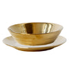 1 Pc Exquisite Stylish Gold-plated Ceramic Tableware Dish Plate 17.5x4.5cm