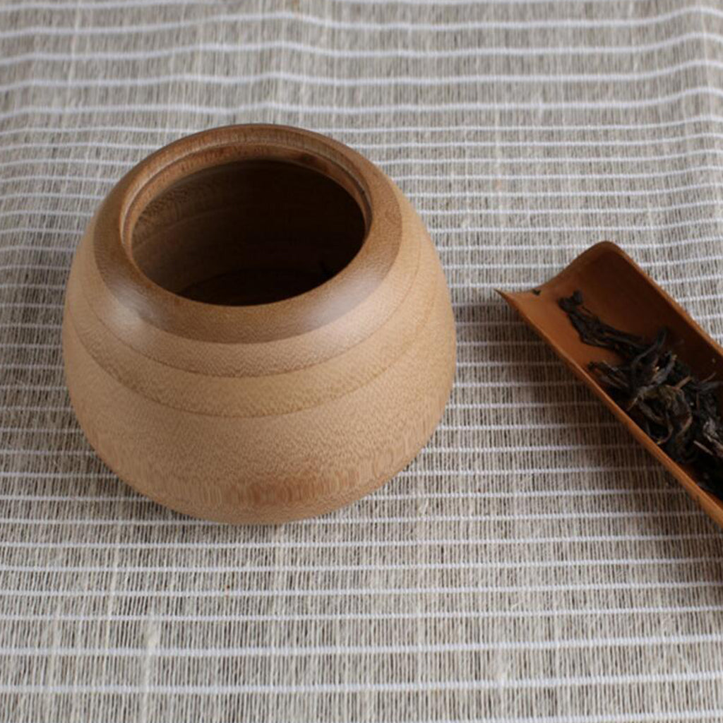 Bamboo Seasoning Jar Tea Pot Tea Storage Box With Lid