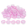 50 Pieces 3g Plastic Pot Jars Lotion Cream Sample Empty Container Pink