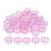 50 Pieces 3g Plastic Pot Jars Lotion Cream Sample Empty Container Pink