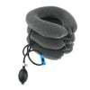 Inflatable Cervical Neck Traction Pillow Collar Device Stretcher Gray