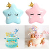 Resin Cartoon Cake Decorate Star Shaped for Birthday Wedding Parties Pink