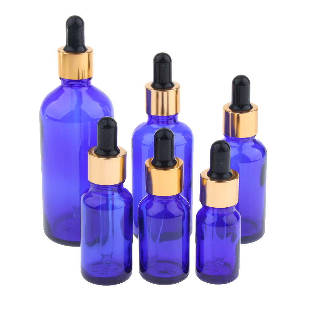 6 Pieces Empty Refillable Dropper Bottles for Essential Oils Cosmetics 10ml