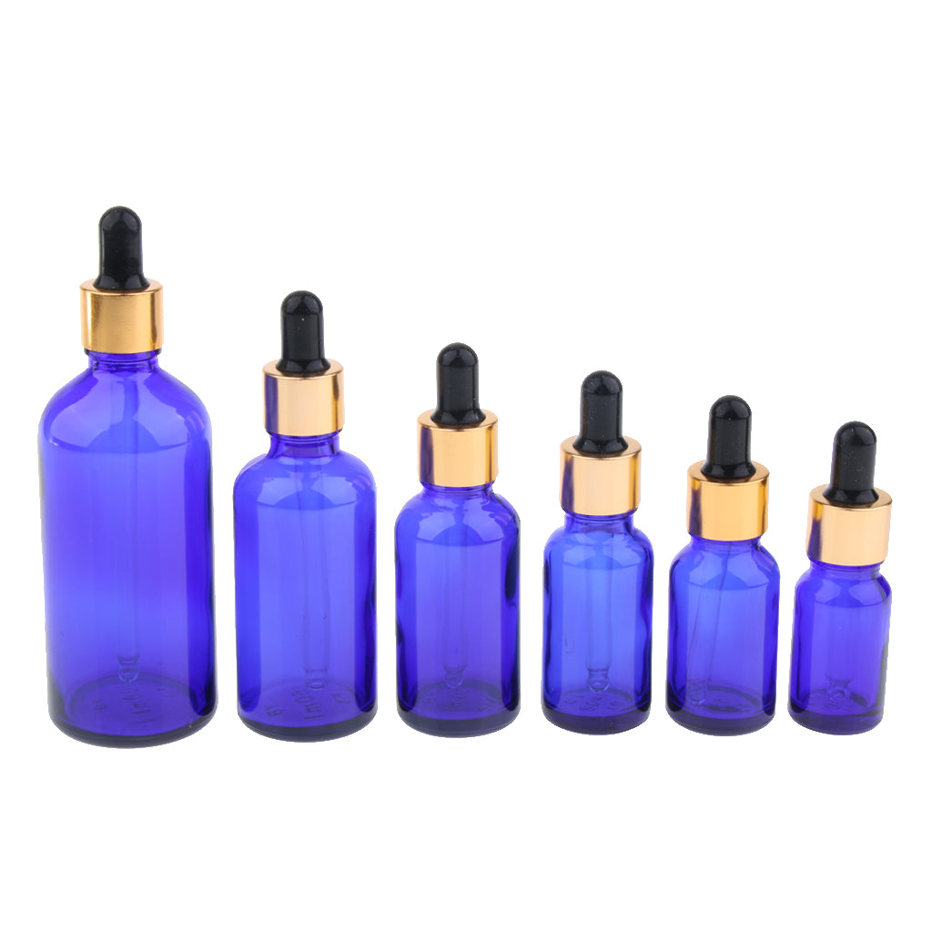 6 Pieces Empty Refillable Dropper Bottles for Essential Oils Cosmetics 10ml