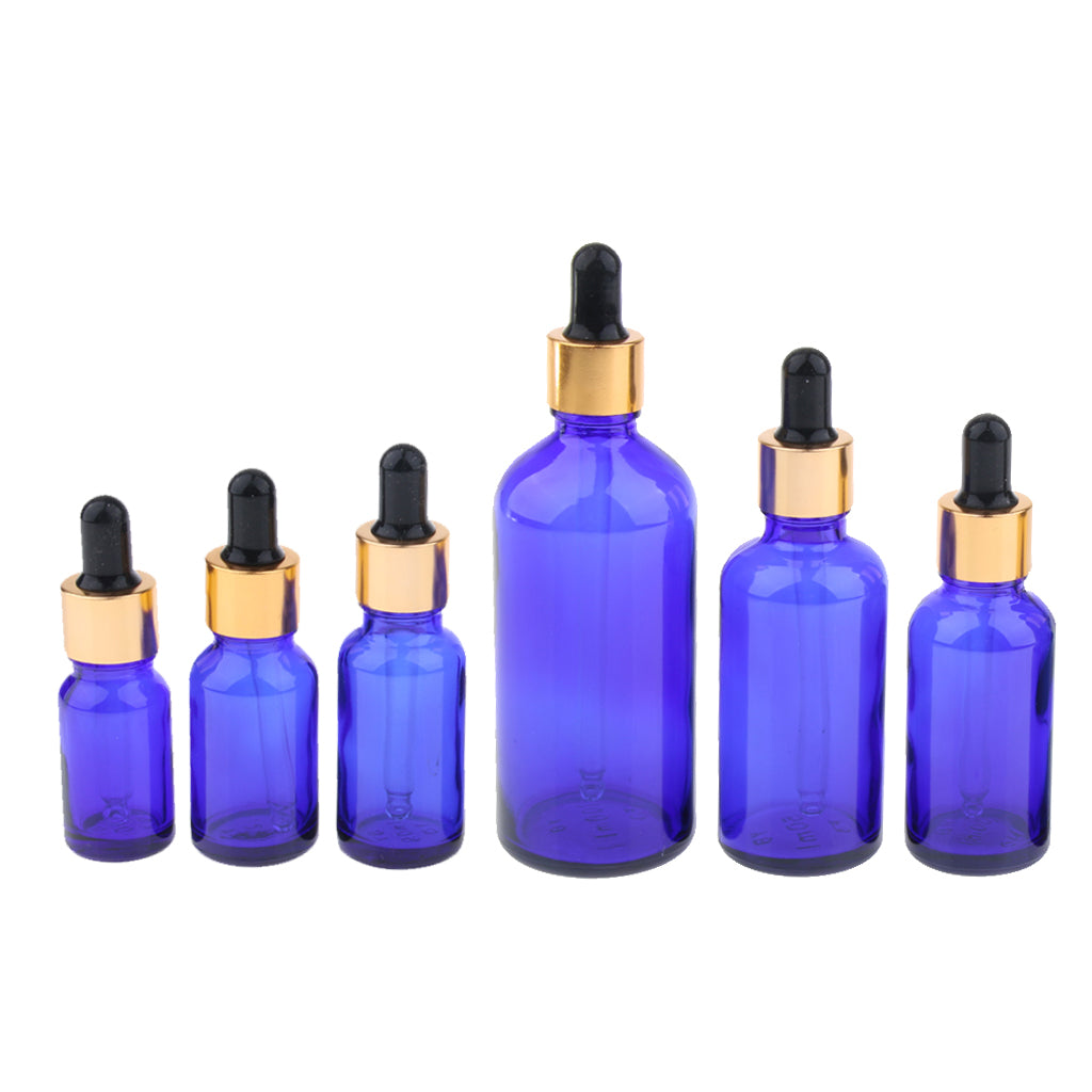 6 Pieces Empty Refillable Dropper Bottles for Essential Oils Cosmetics 10ml