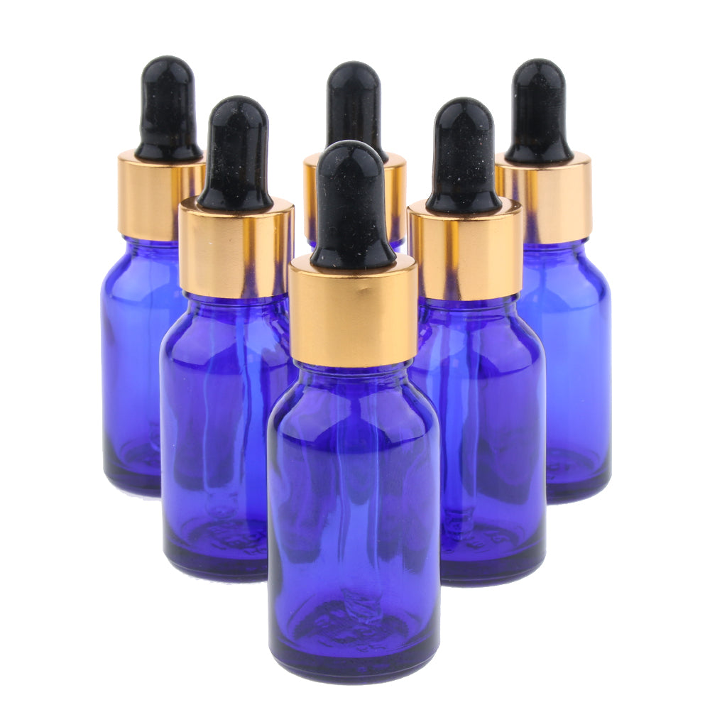 6 Pieces Empty Refillable Dropper Bottles for Essential Oils Cosmetics 10ml