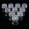 10x High Borosilicate Sample Vials Clear Glass Bottles wit Aluminum Cap 20ml